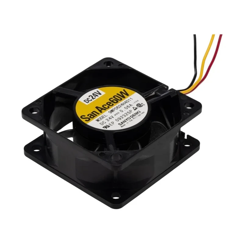 Sanyo Denki San Ace 9WP Series Axial Fan 24V DC 1.44W 31.8 m³/h Air Flow IP68 60mm x 60mm x 25mm 