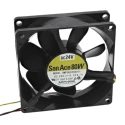 Sanyo Denki San Ace 9WP Series Axial Fan 24V DC 1.68W 70mA Max 61.9 m³/h IP68 80mm x 80mm x 25mm 