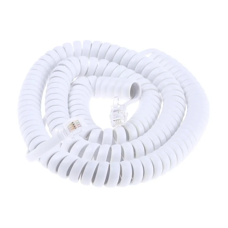 RS PRO Male RJ9 to Male RJ45 Telephone Extension Cable White Sheath 5 m RJ45