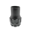 TE Connectivity CES Series Black Nylon, Polyolefin Cable Gland Locknut 2-8 UN Thread Size, 19.1 mm Min. Cable CES-4