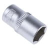 RS PRO 1/4 in Drive 10 mm 6 Point Square Chrome Vanadium Steel Socket 830-4016