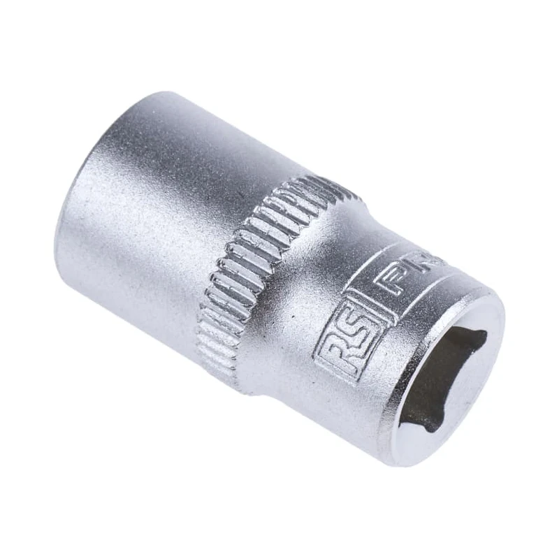 RS PRO 1/4 in Drive 10 mm 6 Point Square Chrome Vanadium Steel Socket 830-4016