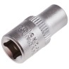 RS PRO Professional 1/4 in Drive 6 mm 6 Point Hexagon Square Drive Socket Chrome Vanadium Steel 830-4007