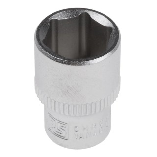 RS PRO 1/4 in Drive 12 mm 6 Point Square Chrome Vanadium Steel Socket 830-4029