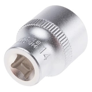RS PRO 1/4 in Drive 14 mm 6 Point Square Socket 830-4026
