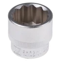 RS PRO 3/8 in Drive 23 mm 12 Point Square Chrome Vanadium Steel Socket 830-4085