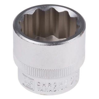 RS PRO 3/8 in Drive 23 mm 12 Point Square Chrome Vanadium Steel Socket 830-4085