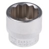 RS PRO 3/8 in Drive 23 mm 12 Point Square Chrome Vanadium Steel Socket 830-4085