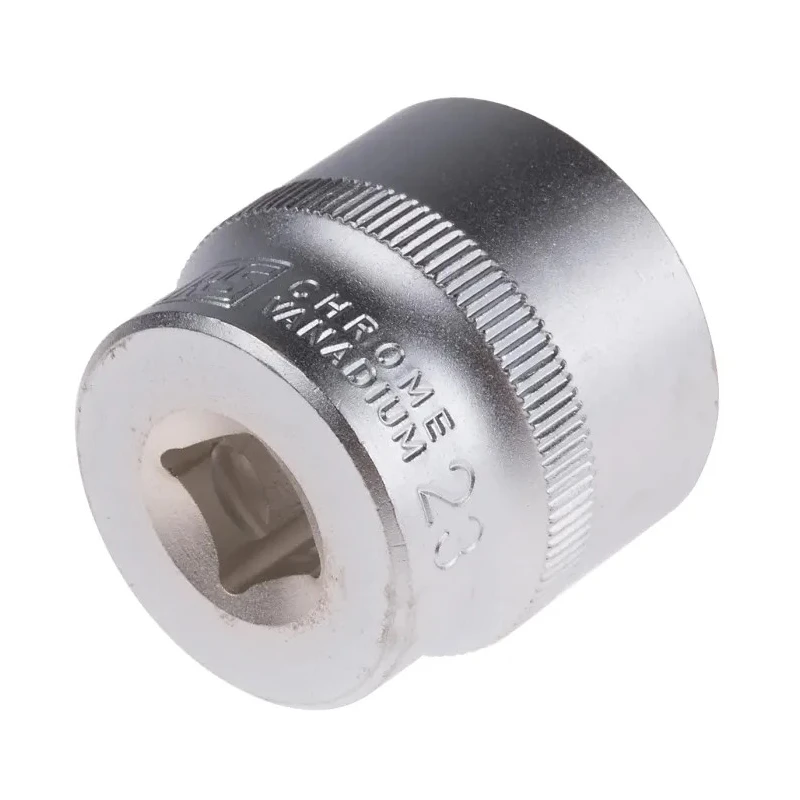 RS PRO 3/8 in Drive 23 mm 12 Point Square Chrome Vanadium Steel Socket 830-4085