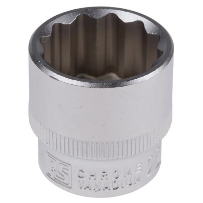RS PRO 3/8 in Drive 22 mm 12 Point Square Socket 830-4076
