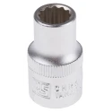 RS PRO 1/2 in Drive 11 mm 12 Point Square Chrome Vanadium Steel Socket 830-4098