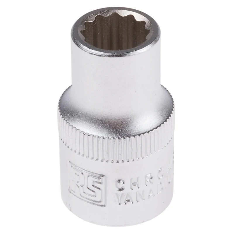 RS PRO 1/2 in Drive 11 mm 12 Point Square Chrome Vanadium Steel Socket 830-4098