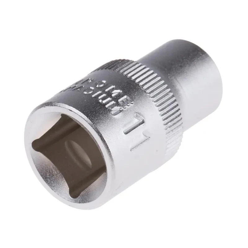 RS PRO 1/2 in Drive 11 mm 12 Point Square Chrome Vanadium Steel Socket 830-4098