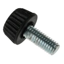 RS PRO Black Knurled Clamping Knob, M6 Thread Size, Thread Length 15mm, Knob Diameter 15 mm 830-4158