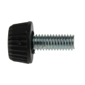 RS PRO Black Knurled Clamping Knob, M6 Thread Size, Thread Length 15mm, Knob Diameter 15 mm 830-4158