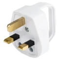 Masterplug 13A 250V UK Mains Plug White Cable ABS Screw Termination PT13HW-MS