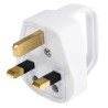 Masterplug 13A 250V UK Mains Plug White Cable ABS Screw Termination PT13HW-MS
