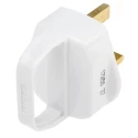 Masterplug 13A 250V UK Mains Plug White Cable ABS Screw Termination PT13HW-MS