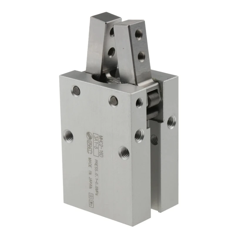 SMC 2 Finger Double Acting Action Pneumatic Gripper, Angle Gripping Type, Bore 16mm, 0.6 Mpa, MHC2-16D