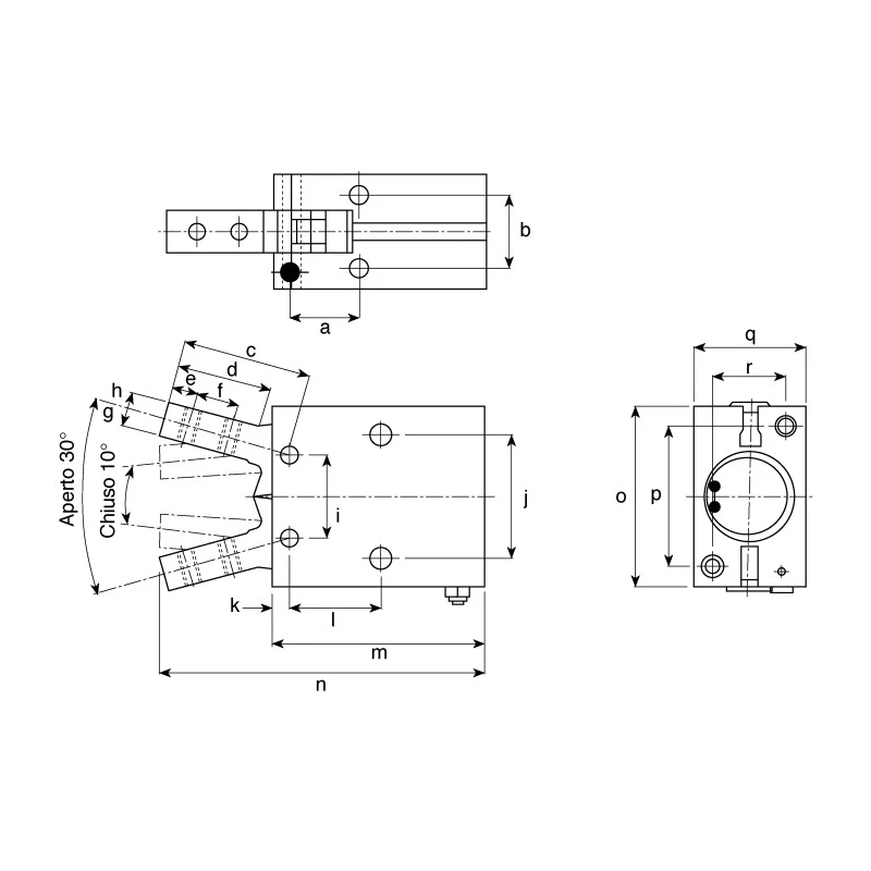 SMC 2 Finger Double Acting Action Pneumatic Gripper, Angle Gripping Type, Bore 16mm, 0.6 Mpa, MHC2-16D