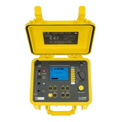 Chauvin Arnoux Insulation Resistance Tester CA 6549, 40 V Min, 5100 V Max, 10000 GΩ, Cat I 2, Aurix, RSCAL P01139713