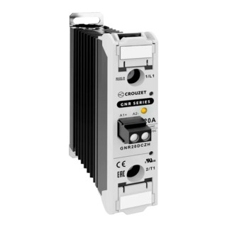 Crouzet GNR Series Solid State Relay with 20 A Load, 660 V AC Load, 32 V Control Voltage, DIN Rail Mount GNR20DCZH