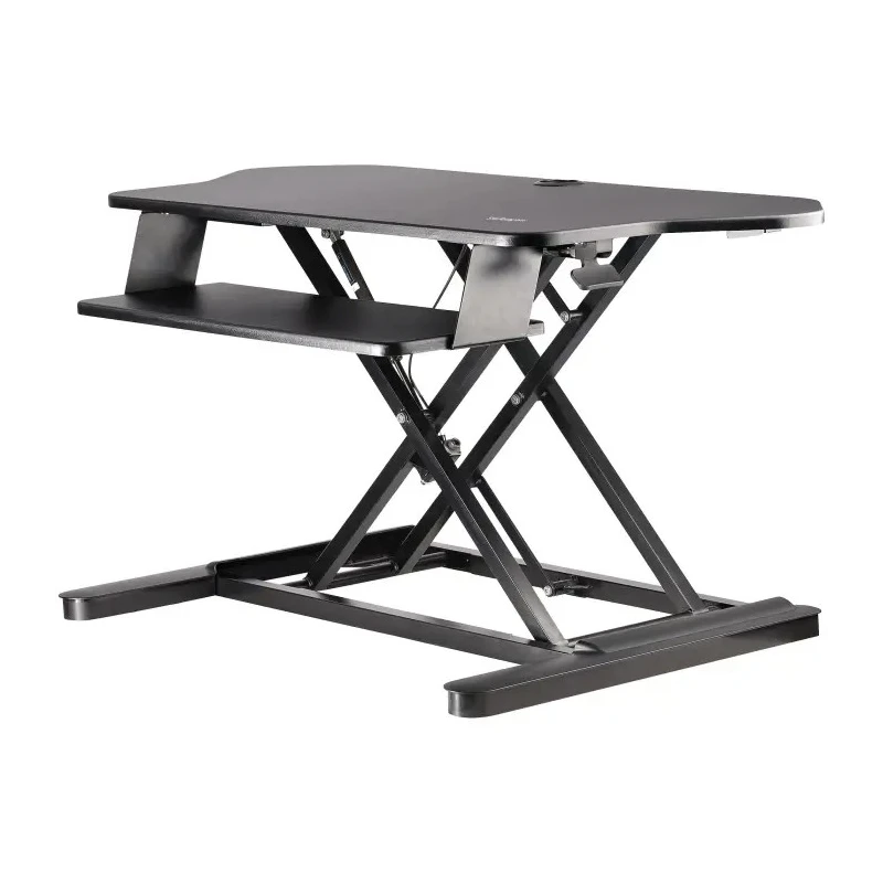 StarTech.com Sitting/Standing Computer Desk Steel Adjustable Height, Keyboard Shelf, 160 mm x 1134 mm x 703 mm ARMSTSCORNR