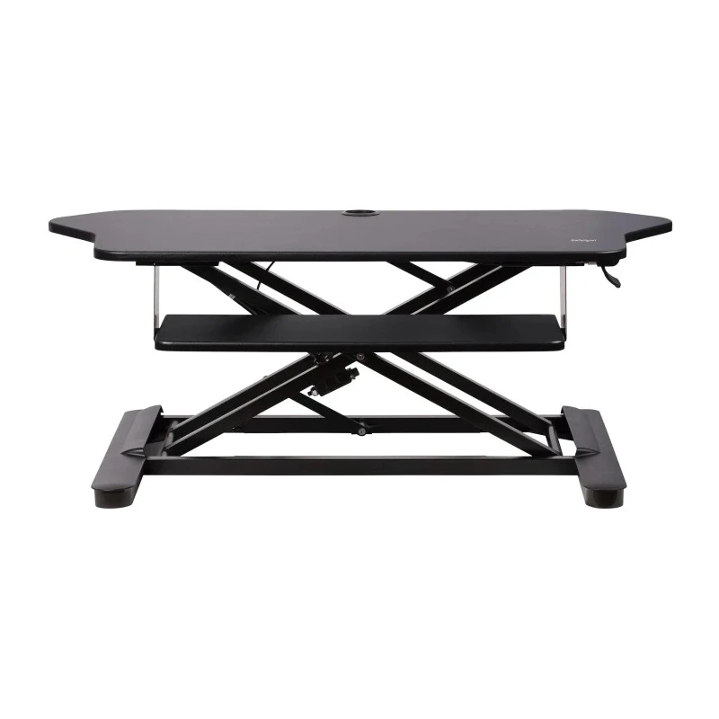 StarTech.com Sitting/Standing Computer Desk Steel Adjustable Height, Keyboard Shelf, 160 mm x 1134 mm x 703 mm ARMSTSCORNR