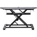 StarTech.com Sitting/Standing Computer Desk Steel Adjustable Height, Keyboard Shelf, 160 mm x 1134 mm x 703 mm ARMSTSCORNR