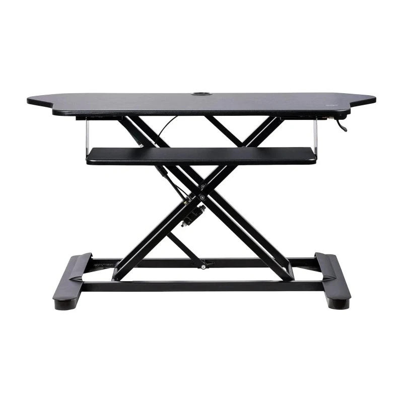 StarTech.com Sitting/Standing Computer Desk Steel Adjustable Height, Keyboard Shelf, 160 mm x 1134 mm x 703 mm ARMSTSCORNR