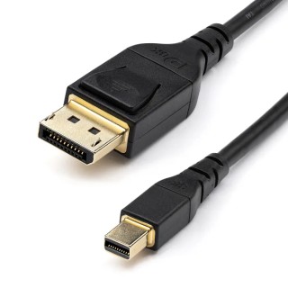 StarTech.com DisplayPort Cable Male Mini DisplayPort to Male DisplayPort Polyvinyl Chloride Jacket 1m DP14MDPMM1MB