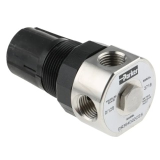 Parker 1/4 in Pneumatic Regulator Stainless Steel Body 20.7 bar 12SCFM Flow PR364G02CSS