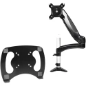 StarTech.com Black TV Bracket Desk Mount , 8 kg Load Capacity, VESA 75x75 mm or 100x100 mm, 310mm Height, 570mm ARMUNONB1
