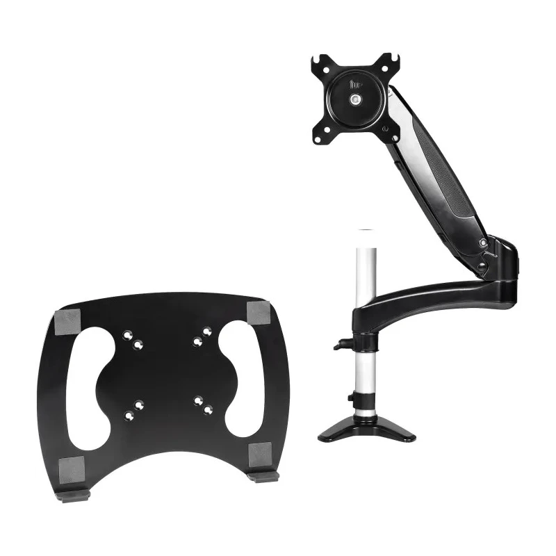 StarTech.com Black TV Bracket Desk Mount , 8 kg Load Capacity, VESA 75x75 mm or 100x100 mm, 310mm Height, 570mm ARMUNONB1