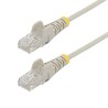 StarTech.com Slim Ethernet Cable 4 Core 28 AWG Copper Low Smoke Zero Halogen Grey 1.5 m Terminated Snagless Unshielded Cat6