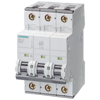 Siemens SENTRON 5SY8 Miniature Circuit Breaker, 3-Pole, 13A, Type D, 400V AC, 5 kA Breaking Capacity 5SY8313-8