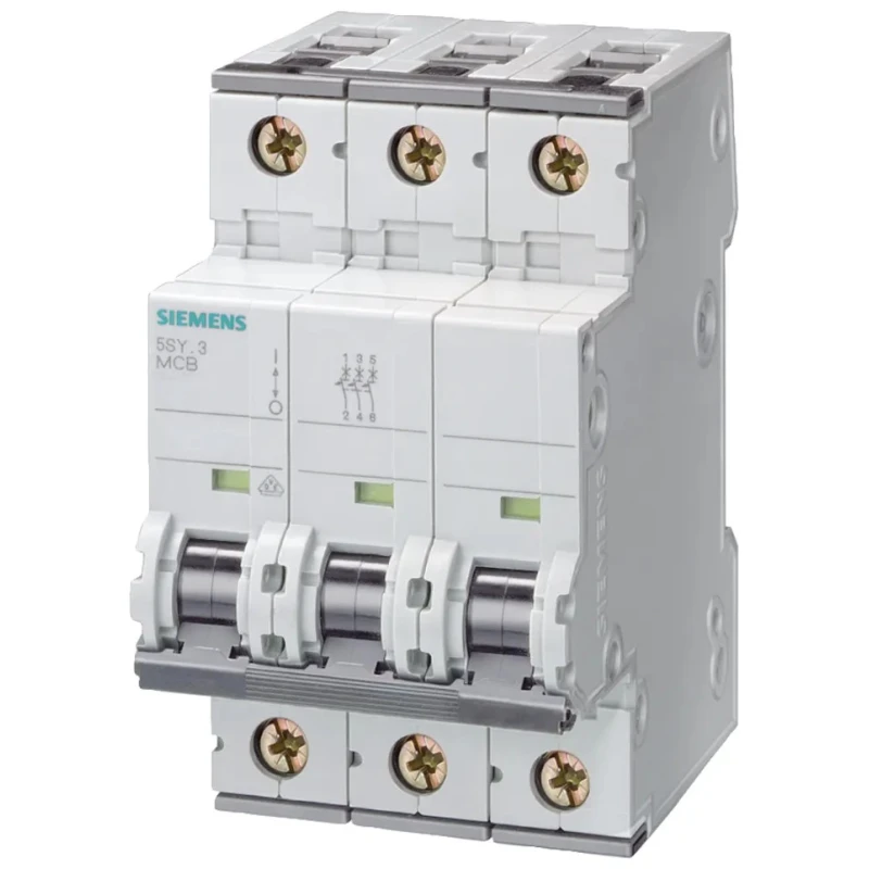 Siemens SENTRON 5SY8 Miniature Circuit Breaker, 3-Pole, 13A, Type D, 400V AC, 5 kA Breaking Capacity 5SY8313-8