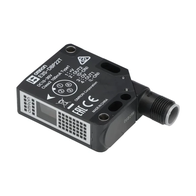 Omron Retroreflective Photoelectric Sensor, Block Style, PNP Output, 0 to 700 mm Detection Range, IP67, IP69K E3S-DBP22T