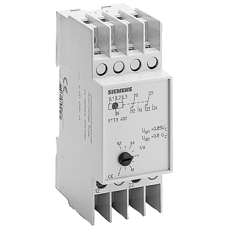 Siemens Monitoring Relay Undervoltage, 3 Phase, DPDT Contact Configuration, 230V AC Supply 5TT3407