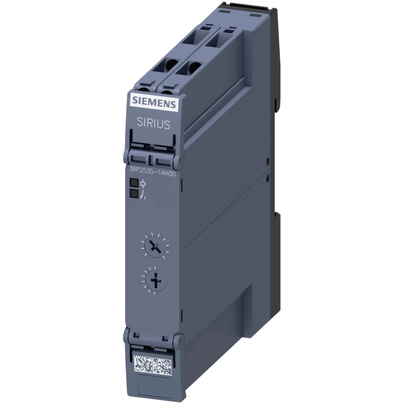 Siemens 3RP25 Series DIN Rail Timer Relay, 1-Contact, 12 to 240 V DC, 24 V AC, 240 V AC, 0.05 s to 100 h, OFF 3RP2535-1AW30