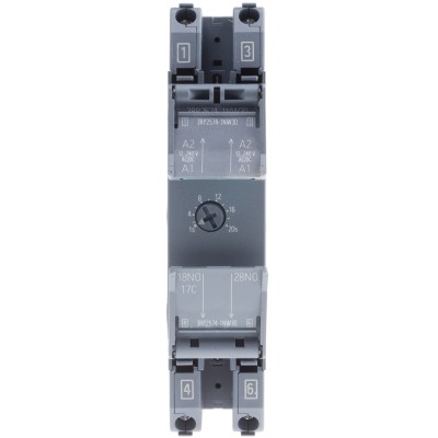 Siemens 3RP25 Series DIN Rail Timer Relay, 2-Contact, 250 V DC, 12-240 V AC, 1 to 20 s Delay, 1-Function, DPST 3RP2574-1NW30