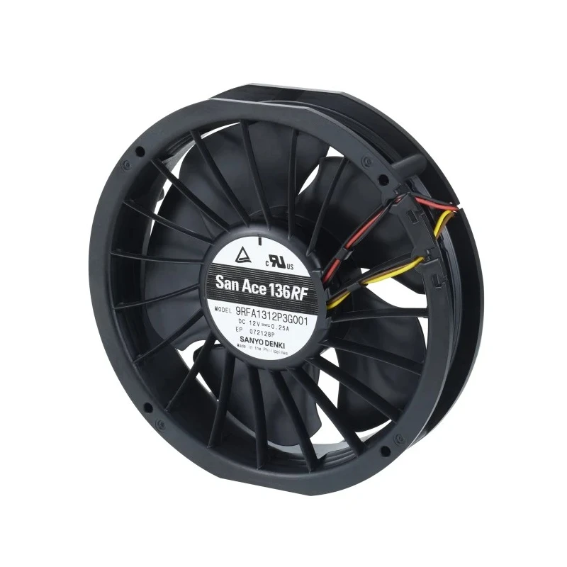 Sanyo Denki San Ace Series Axial Fan 24V DC 3.12W 130mA 2.1 m³/min 136mm x 131.5mm x 28mm 9RFA1324P3G001