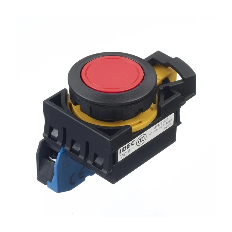 Idec Push Button Switch Momentary Panel Mount 22 mm Cutout 240 V CW1B-M1E10R