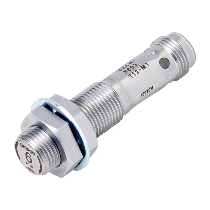 Omron Threaded Barrel Inductive Proximity Sensor M12 NPN 30V dc 6 mm Detection E2EW-X6C312-M1