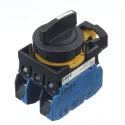 Idec CW Series Selector Switch, Momentary, Panel Mount, 22.3 mm Cutout, 2 NO Contacts, IP65, 10A, 240V CW1S-3E20