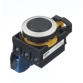 Idec CW Series Push Button Switch, Momentary, Panel Mount, 22 mm Cutout, 1 NO Contact, IP20/IP65/IP66/IP67, 240 V CW4B-M1E10B