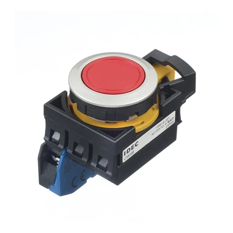 Idec Push Button Switch Momentary Panel Mount 22 mm Cutout SPST IP20 IP65 IP66 IP67 240 V CW4B-M1E10R