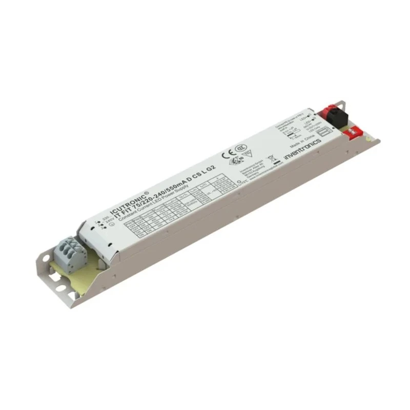 Inventronics 1 Output Non-Dimmable LED Driver, 220-240 V AC Input, 75 W, 350mA/400mA/550mA Constant Current, Screw Mount IP20
