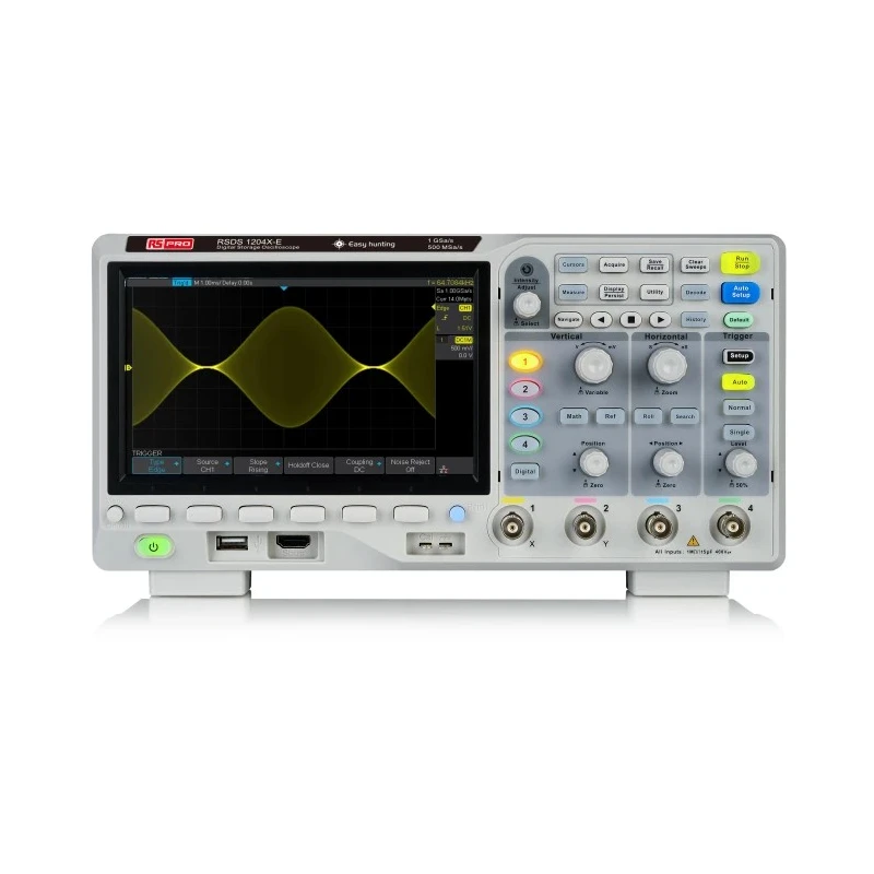 RS PRO 200 MHz Bench Oscilloscope 16-Channel USB Interface RS-SDS1204X-E