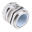 RS PRO Metallic Nickel Plated Brass Cable Gland M32 Thread Size, 15 mm Min. Cable Diameter, 22 mm Max. Cable 831-9037